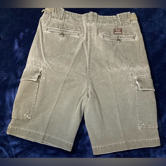 Vintage Abercrombie and Fitch Olive Green Cotton Cargo Shorts, men’s size 33 - Picture 4 of 6